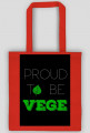 Eko torba proud to be vege, czarna