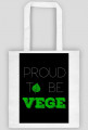 Eko torba proud to be vege, czarna