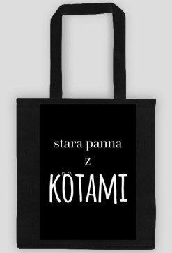 Eko torba stara panna z kotami, czarna