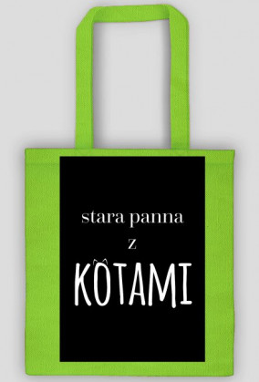 Eko torba stara panna z kotami, czarna