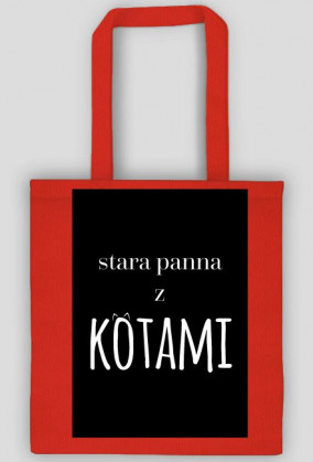 Eko torba stara panna z kotami, czarna