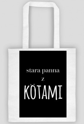 Eko torba stara panna z kotami, czarna