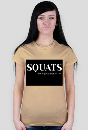 Squats are a girl's best friend; czarna; bez dekoltu