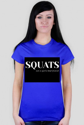 Squats are a girl's best friend; czarna; bez dekoltu