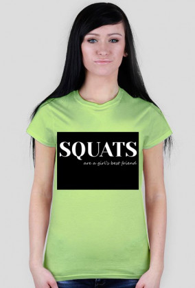 Squats are a girl's best friend; czarna; bez dekoltu