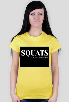 Squats are a girl's best friend; czarna; bez dekoltu