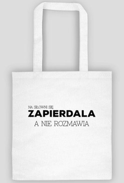 Na siłowni się zapierdala, a nie rozmawia; torba