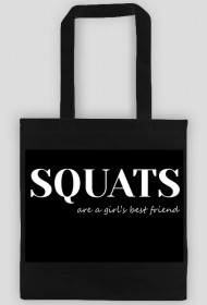 Squats are a girl's best friend; czarna torba