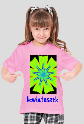 koszulka dla dziewczynek z kwiatuszkiem