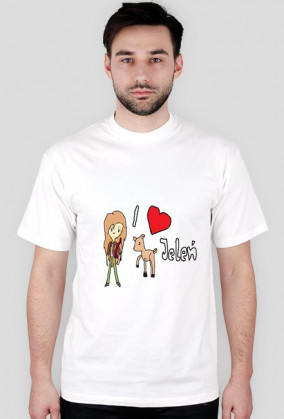 Jeleniowy T-shirt męski