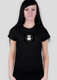 koszulka damska1 czarna -bialy mis