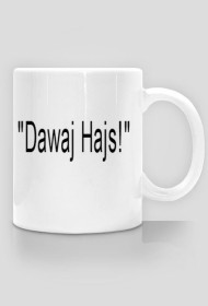 Krecikowy kubek z cytatem "dawaj hajs!"