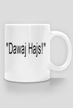 Krecikowy kubek z cytatem "dawaj hajs!"