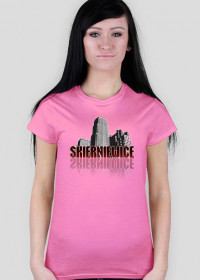 Koszulka damska - SKIERNIEWICE - różowa