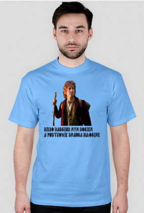 Oficjalna koszulka strony Bilbo Baggins mym bogiem a Pustkowie Smauga nałogiem