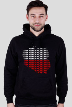 bluza z kapturem granice Polski z tekstu
