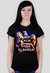 KOSZULKA DAMSKA 'KEEP CALM & VISCA EL BARCA'