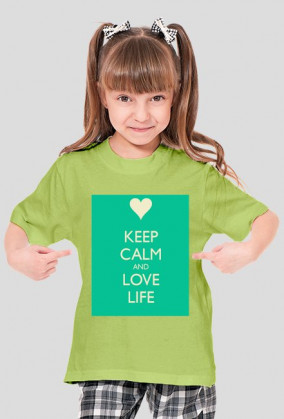 bluza z napisem keep calm and love life