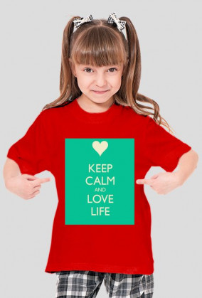 bluza z napisem keep calm and love life