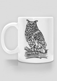 Owl steampunk sketch- Kubek