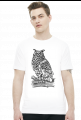 Owl steampunk sketch- koszulka Męska
