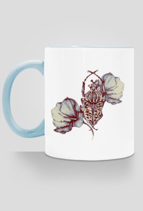 Vintage flowers and bug
