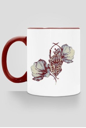 Vintage flowers and bug