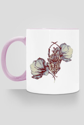 Vintage flowers and bug
