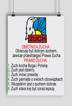 Plakat OBIETNICA I PRAWO ZUCHA