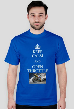 Keep Calm and Open Throttle (białe napisy)