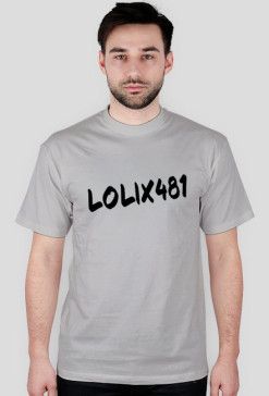 Napis Lolix481 na szarym tle