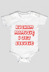 Body niemowlece Kocham mamusie i jej cycusie