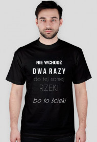 koszulka męska czarna: NIE WCHODŹ DWA RAZY...