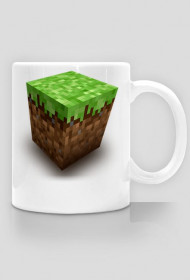 Kubek z napisem minecraft a styłu bloczek minecrafta, naprawdę polecam