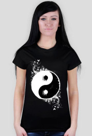 T-shirt Damski. Symbol Ying-Yang.