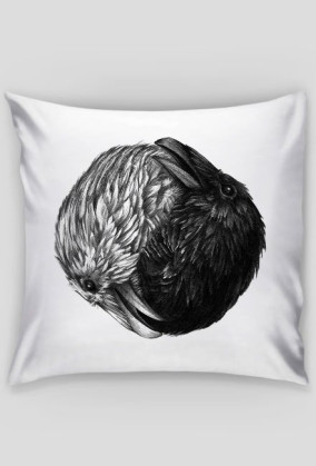 Poszewka. Symbol Ying-Yang.