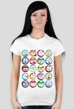 T-shirt Damski. Emotki