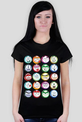 T-shirt Damski. Emotki