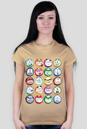 T-shirt Damski. Emotki