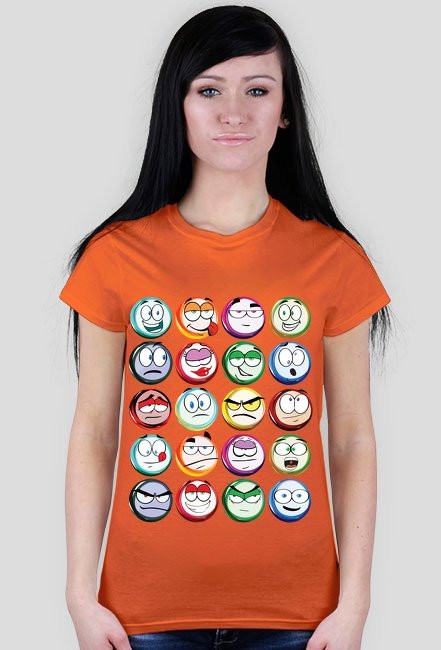 T-shirt Damski. Emotki