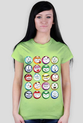 T-shirt Damski. Emotki