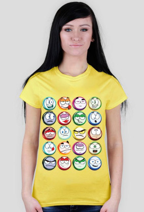 T-shirt Damski. Emotki