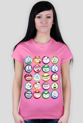 T-shirt Damski. Emotki