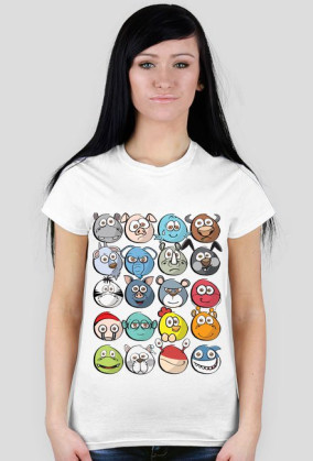 T-shirt Damski. Emotki