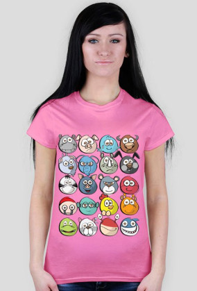 T-shirt Damski. Emotki