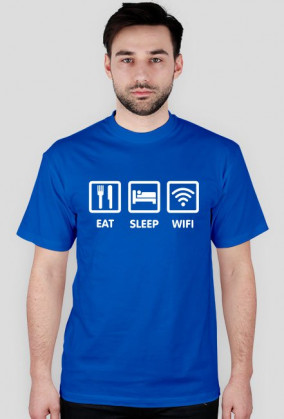 Koszulka męska "Eat, sleep, wifi"