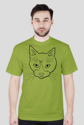 Line art - głowa kota