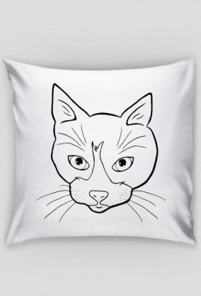 Line art - głowa kota