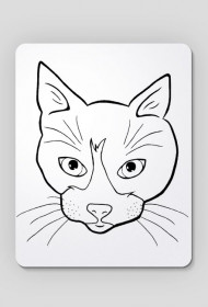 Line art - głowa kota