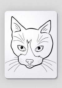 Line art - głowa kota